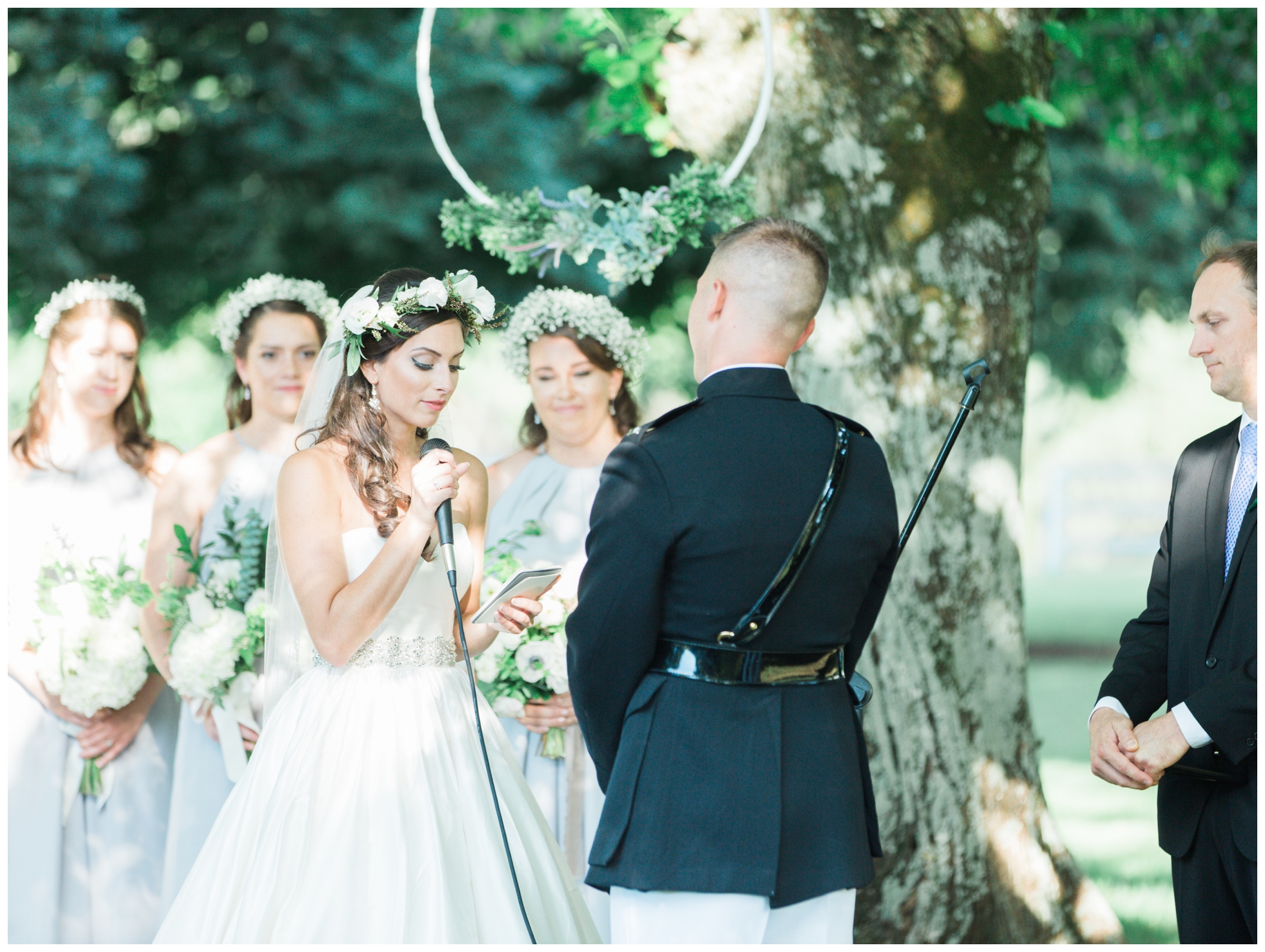 Ethereal Summer Wedding with Floral Crowns at Castle Hill Cider