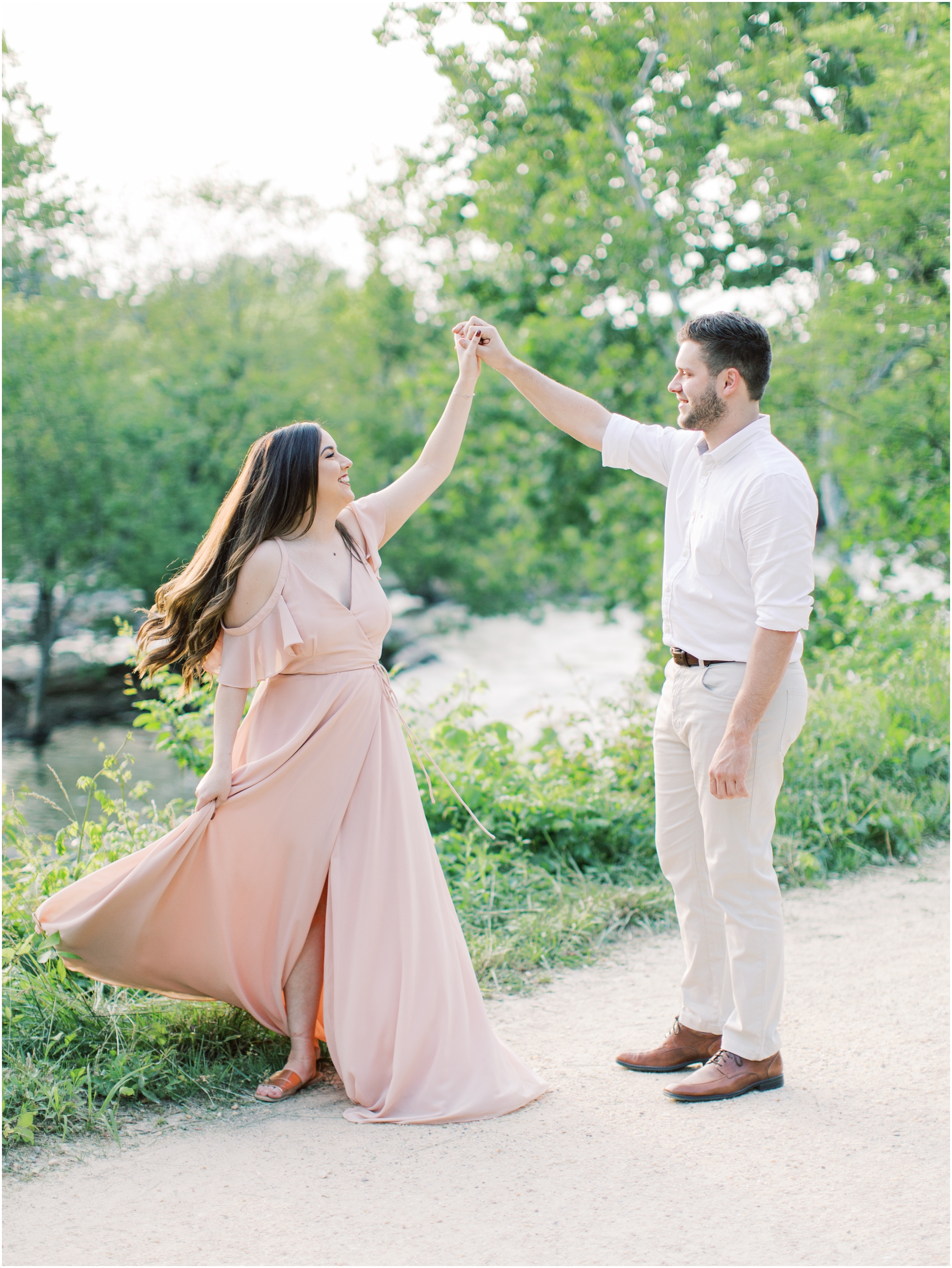 Engagement Session at the Billy Goat Trail in Maryland